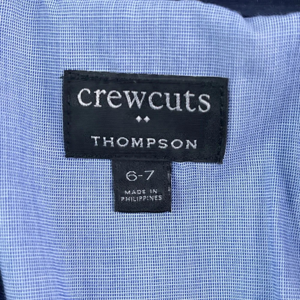 J Crew Crewcuts Blazer Boys 6-7 Blue Cotton Thompson Jacket Coat Church Wedding